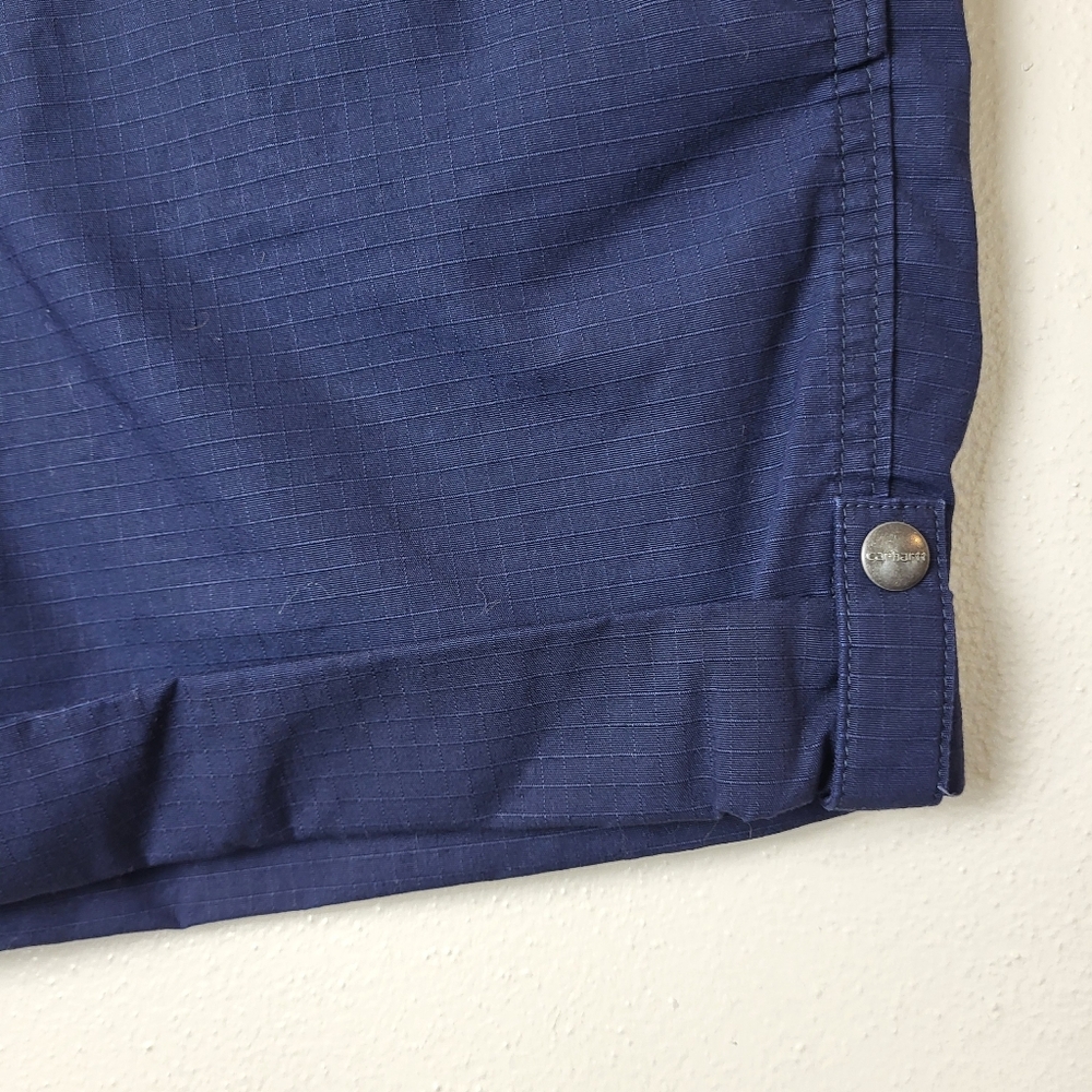 Carhart Force Original Fit Work Short Navy Blue Cuffed Women's‎ Size 14 - Picture 3 of 11